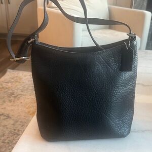 Vintage Coach Hudson Black Pebbled Leather Shoulder Bag